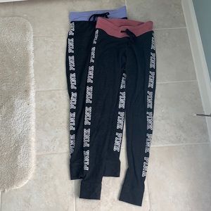 Two pairs of Pink Yoga Leggings